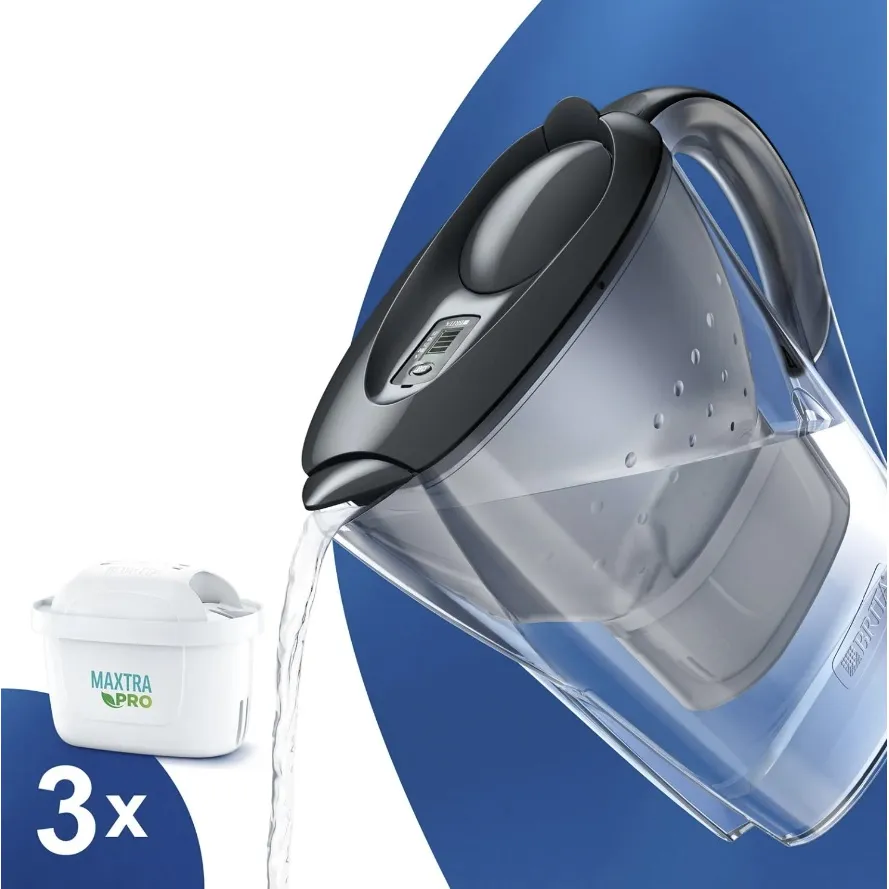 Brita Marella grafitová filtrační konvice + 3 ks filtru Maxtra Pro Pure Performance