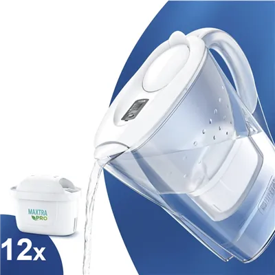 Brita Marella bílá filtrační konvice 2,4 l + 12 ks filtru Maxtra Pro Pure Performance