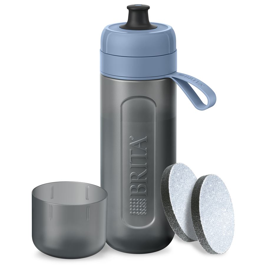 BRITA Fill&Go Active filtrační láhev na vodu 0,6l, modrá + 2x filtr MicroDisc