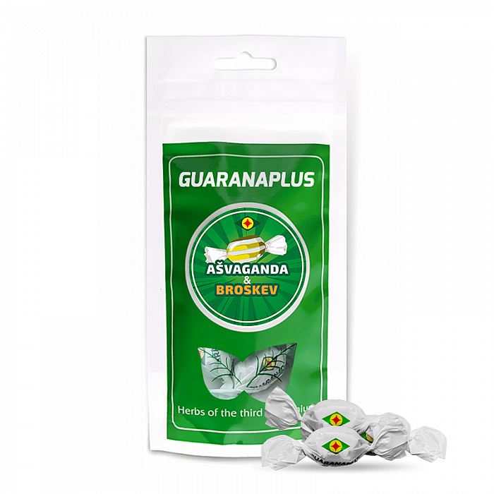 Guaranaplus Ašvaganda / Broskev bonbony 70g