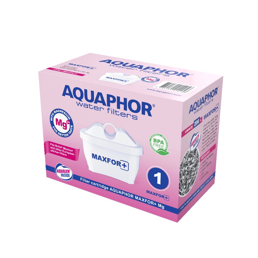 Aquaphor Glass filtrační skleněná konvice bílá 2,5 l + 2 ks filtru Aquaphor Maxfor+ Mg