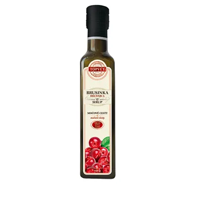 TOPVET Brusinkový sirup farmářský ve skle 320 g (močové cesty)