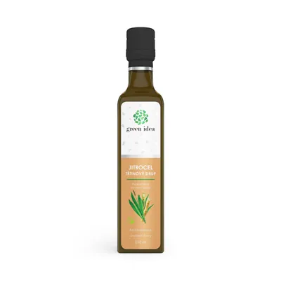 Green idea Jitrocelový třtinový sirup 250 ml - dýchací cesty, nachlazení