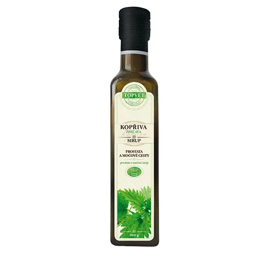 TOPVET Kopřiva sirup farmářský ve skle 320 g (krevní systém)