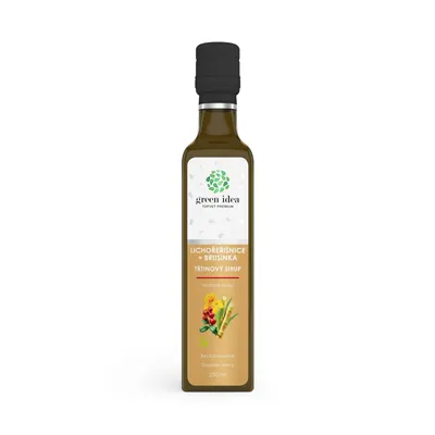 Green idea Lichořeřišnice + brusinka třtinový sirup 250 ml (močové cesty)