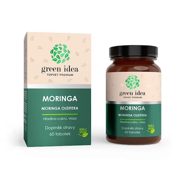 Green idea Moringa - hladina cukru, vlasy, hubnutí 60 tob.