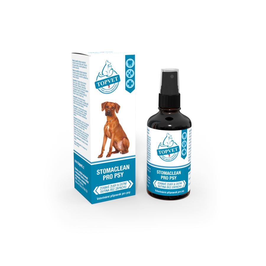 Topvet Green idea STOMACLEAN pro psy 50 ml - zdravé zuby a ústní dutina bez zápachu