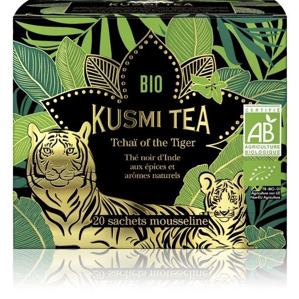 Kusmi Tea Organic Tchai of The Tiger, 20 mušelínových sáčků (40 g)